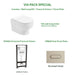 Sonas Via Rimless Wall Hung Toilet With Frame Cistern