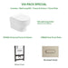 Sonas Via Rimless Wall Hung Toilet With Frame Cistern