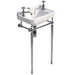 Sonas Westbury Basin With Chrome Stand - 500mm / 2 Tap Holes