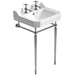 Sonas Westbury Basin With Chrome Stand - 550mm / 2 Tap Holes