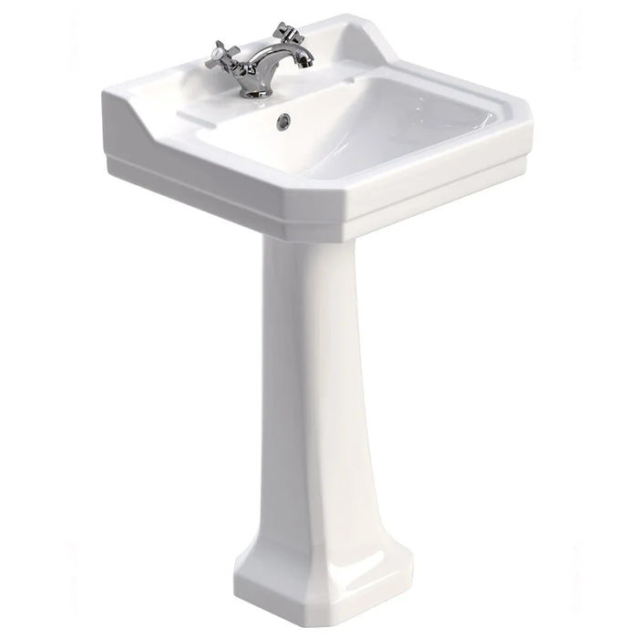 Sonas Westbury Basin With Full Pedestal - 550mm / 1 Tap Hole