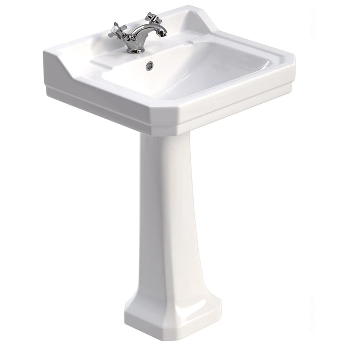 Sonas Westbury Basin With Full Pedestal - 610mm / 1 Tap Hole