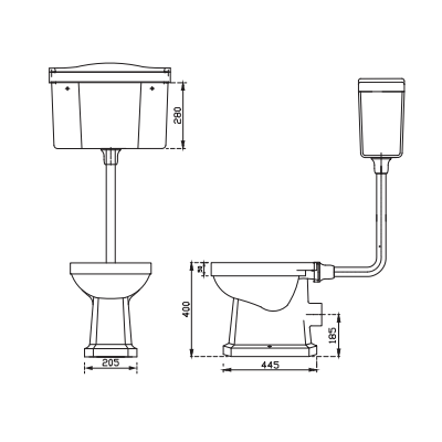 Sonas Westbury Low Level Toilet With Cistern And Soft Close