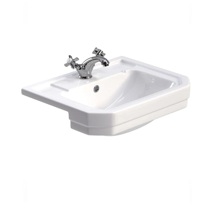 Sonas Westbury Semi Recessed Basin 550mm Wide 1 Tap Hole