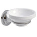 Sonas Westbury Soap Dish - Chrome/White Dishes & Dispensers