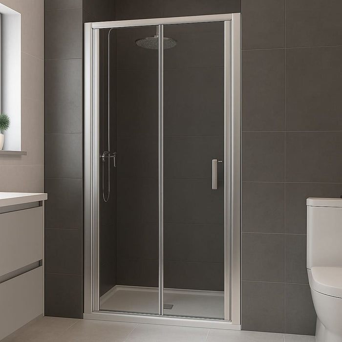Sonas Zeba 6mm Recessed Bifold Shower Door - Chrome