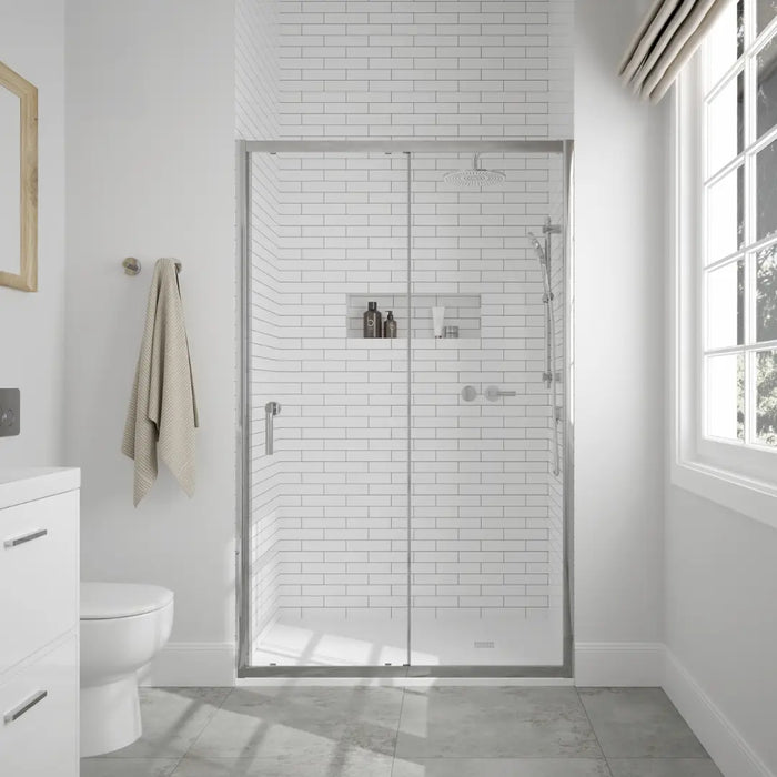 Sonas Zeba 6mm Recessed Sliding Shower Door - Chrome