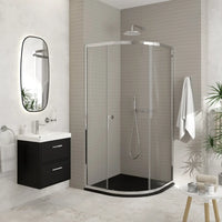 Sonas Zeba 6mm Single Door Quadrant Shower Enclosure - Chrome