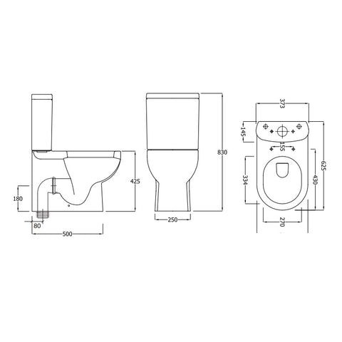 Sonas Sigma Fully Shrouded Close Coupled Toilet