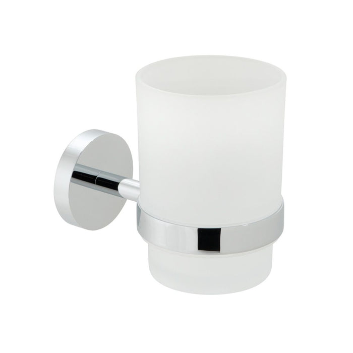 Vado Spa Frosted Glass Tumbler And Holder - Chrome