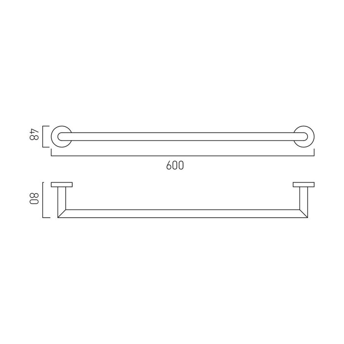 Vado Spa Towel Rail - 600mm long - Chrome
