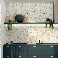 Spezzia Bianco Terrazzo Effect Matt Porcelain Wall & Floor Tile