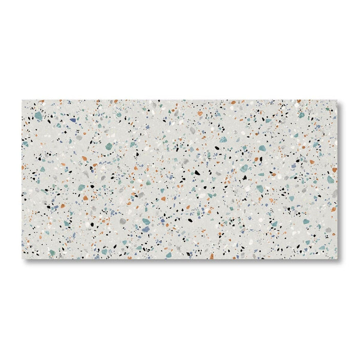 Spezzia Bianco Terrazzo Effect Matt Porcelain Wall & Floor Tile