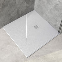 Sonas Slate Antislip Square Shower Tray With Waste
