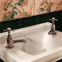 Burlington Stafford Long Nose Basin Pillar Taps Chrome