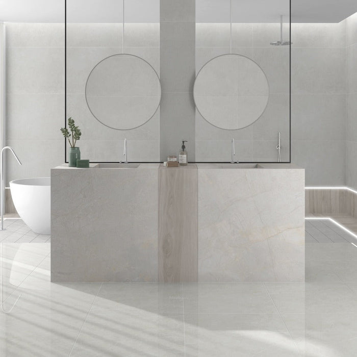 Stilo Eterea White Polished Porcelain Tile 75x75