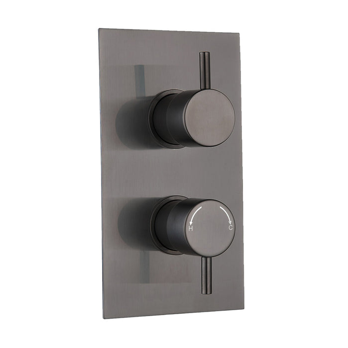 Tailored 2 Outlet 2 Handle Round Concealed Thermostatic Shower Valve