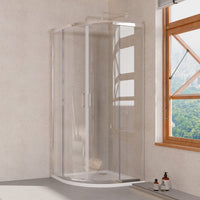Tailored 6mm 2 Door Quadrant Shower Enclosure - Chrome