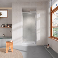 Tailored 6mm Recessed Pivot Shower Door - Chrome