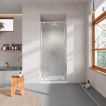 Tailored 6mm Recessed Pivot Shower Door - Chrome