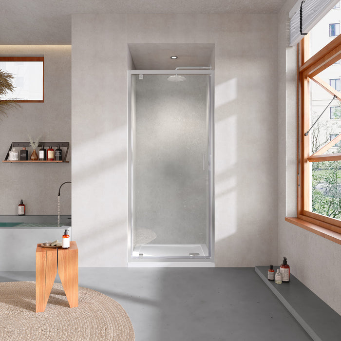 Tailored 6mm Recessed Pivot Shower Door - Chrome