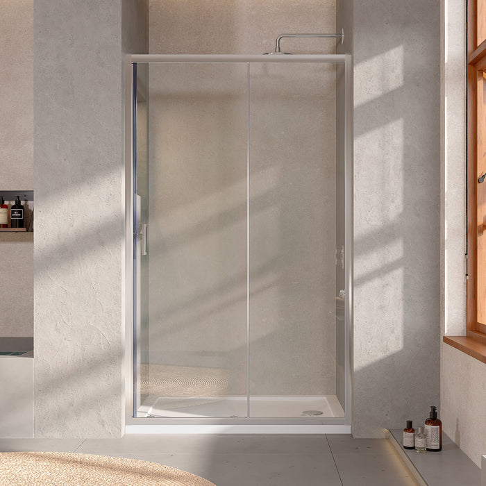 Tailored 6mm Recessed Sliding Shower Door - Chrome