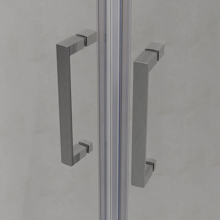 Tailored 6mm 2 Door Offset Quadrant Shower Enclosure - Chrome