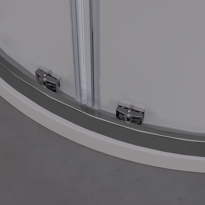 Tailored 6mm 2 Door Offset Quadrant Shower Enclosure - Chrome
