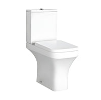 Tailored Savona Rimless Comfort Height Square Open Back Close Coupled Toilet with Soft Close Seat