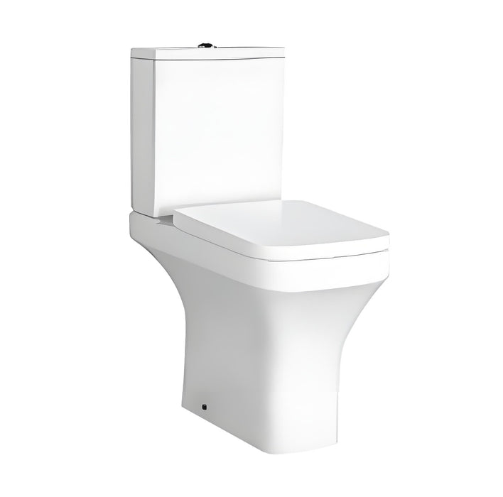 Tailored Savona Rimless Comfort Height Square Open Back Close Coupled Toilet with Soft Close Seat
