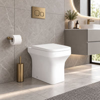 Tailored Savona Rimless Square Back to Wall Toilet with Soft Close Seat