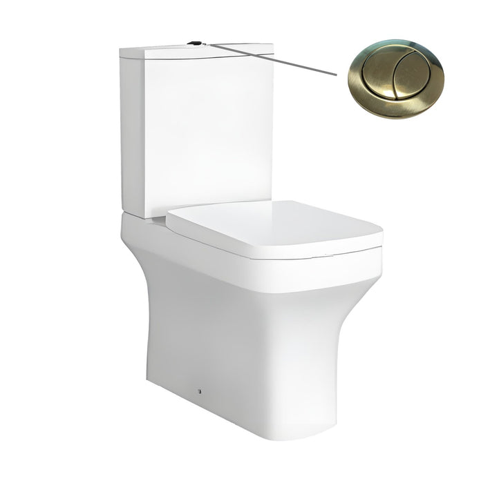 Tailored Savona Rimless Square Fully Shrouded Close Coupled Toilet with Soft Close Seat