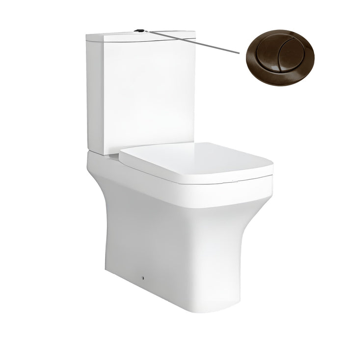 Tailored Savona Rimless Square Fully Shrouded Close Coupled Toilet with Soft Close Seat