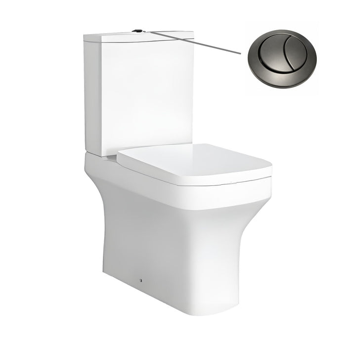 Tailored Savona Rimless Square Fully Shrouded Close Coupled Toilet with Soft Close Seat