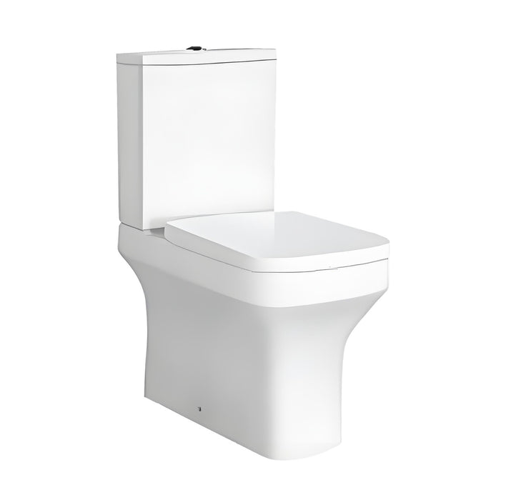 Tailored Savona Rimless Square Fully Shrouded Close Coupled Toilet with Soft Close Seat
