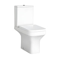 Tailored Savona Rimless Square Open Back Close Coupled Toilet with Soft Close Seat