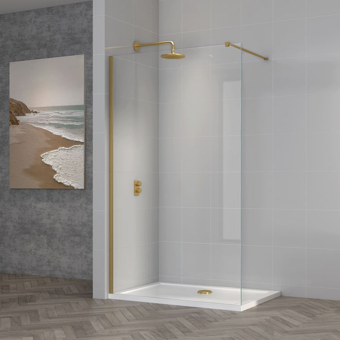 Tailored TI8 8mm Wetroom Clear Glass Panel with Profile Kit