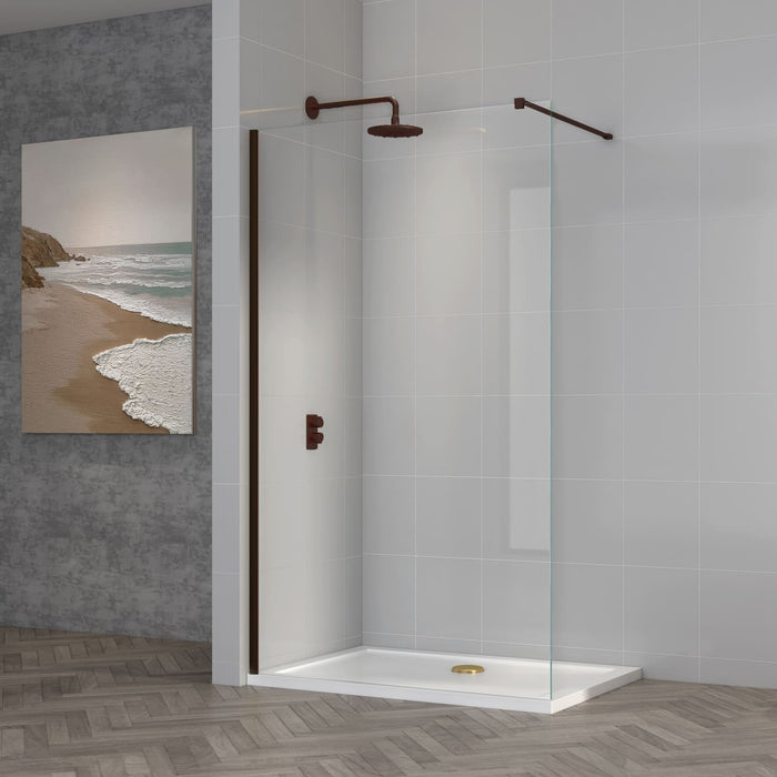 Tailored TI8 8mm Wetroom Clear Glass Panel with Profile Kit
