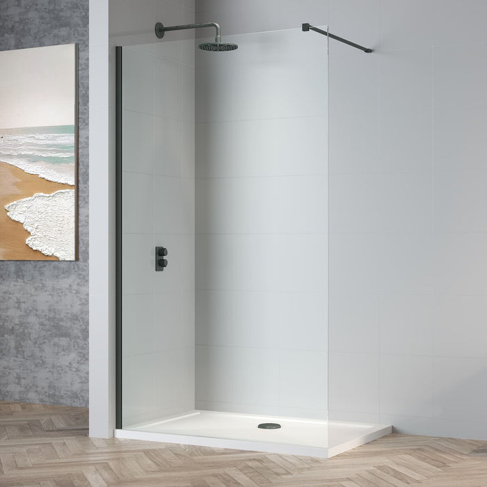 Tailored TI8 8mm Wetroom Clear Glass Panel with Profile Kit
