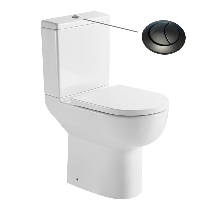 Tailored Tornio Rimless Comfort Height Closed Back D-Shape Close Coupled Toilet with Soft Close Seat