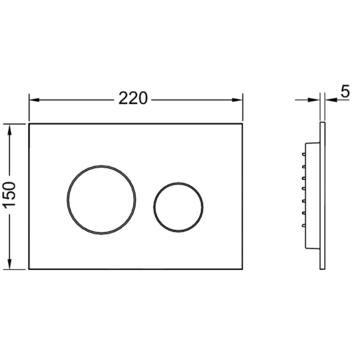 Tece Loop Standard Dual Flush Plate for Concealed Cistern