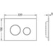 Tece Loop Standard Dual Flush Plate for Concealed Cistern