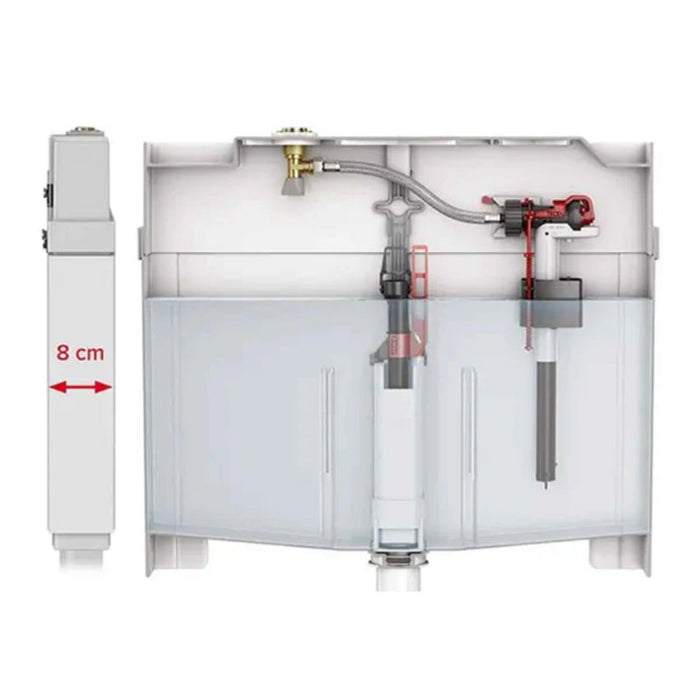 Tece Octa II Slim Dual Flush Concealed Cistern - 500mm Wide