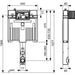 Tece Octa II Slim Dual Flush Concealed Cistern - 500mm Wide