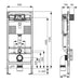 Tece Profil Wall-Hung Toilet Support Frame with Concealed