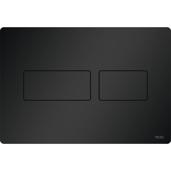 Tece Solid Dual Flush Plate for Concealed Cistern - Black