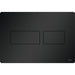 Tece Solid Dual Flush Plate for Concealed Cistern - Black