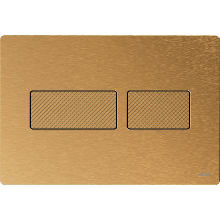 Tece Solid Dual Flush Plate for Concealed Cistern - Brushed