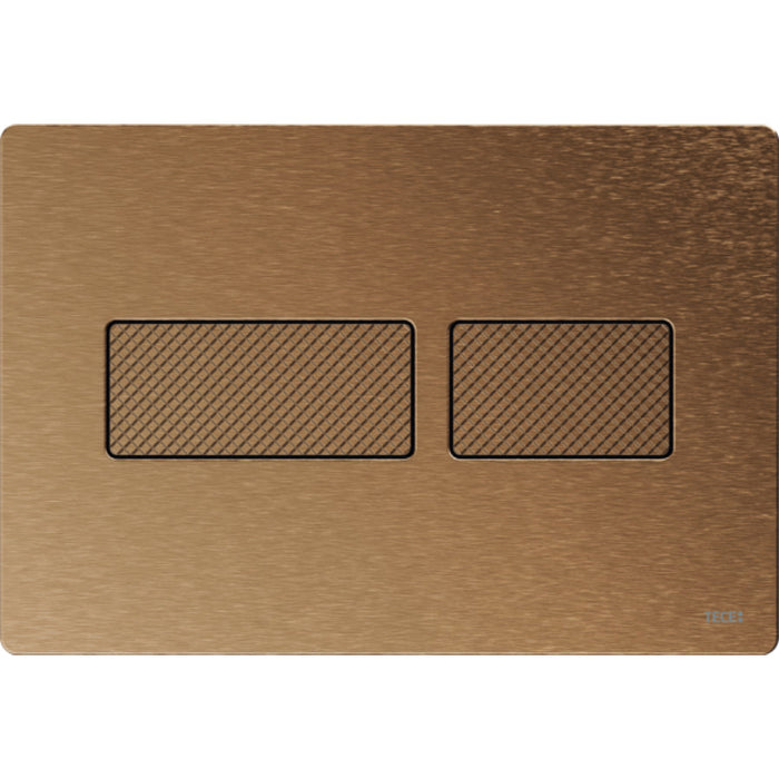 Tece Solid Dual Flush Plate for Concealed Cistern - Brushed