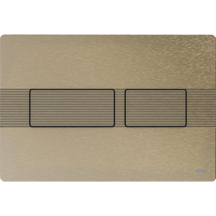 Tece Solid Dual Flush Plate for Concealed Cistern - Brushed